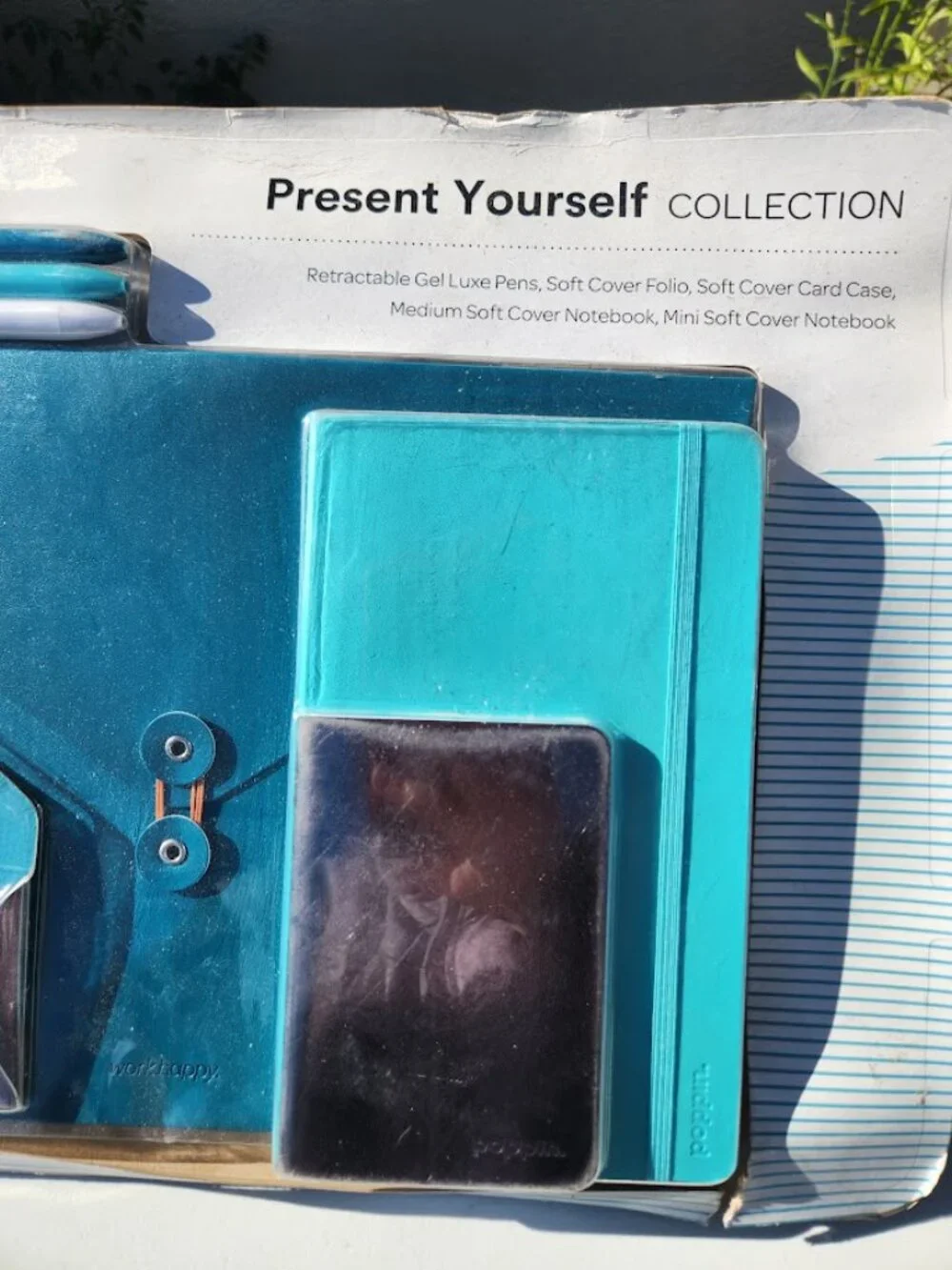 Poppin Work Happy Present Yourself Collection Teal 7 Pc Piece Desk Set Teacher G